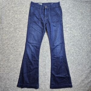 AG Adriano Goldschmied Jeans The Goldie Patch Pocket Bell Bottom Women’s Sz 27R